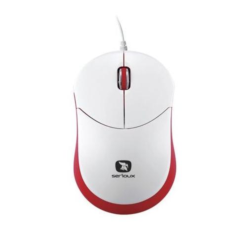 Mouse Optic Serioux Rainbow 580, USB, Red