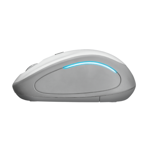 Mouse Optic Trust Yvi FX, USB Wireless, White