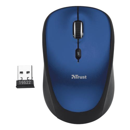 Mouse optic Trust YVI, USB Wireless, Blue