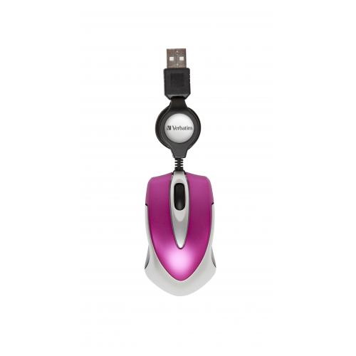 Mouse Optic Verbatim 49021, USB, Pink-Grey