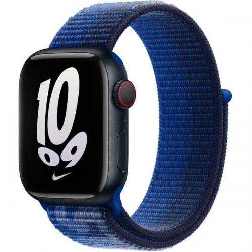 Curea SmartWatch Apple Nike Sport Loop, 45mm, Royal/Midnight Navy