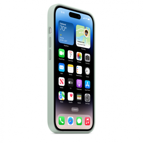 Protectie pentru spate Apple MagSafe Silicone pentru Iphone 14 Pro, Succulent