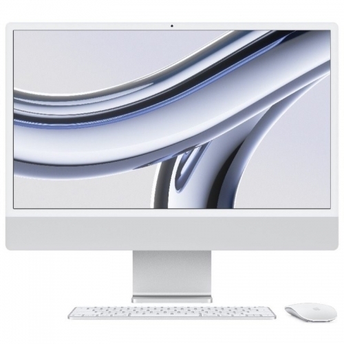 Calculator Apple iMac 4.5K Retina, Apple M3 Octa Core, 23.8inch, RAM 8GB, SSD 256GB, Apple M3 10-Core, macOS Sonoma, Silver