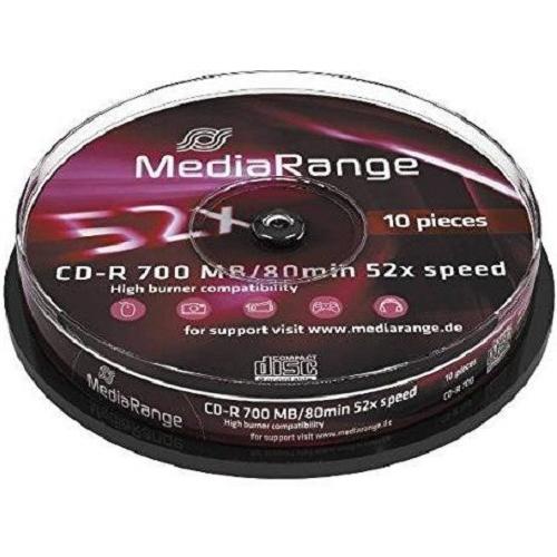 CD-R MediaRange MR214 52x, 700MB, 10buc