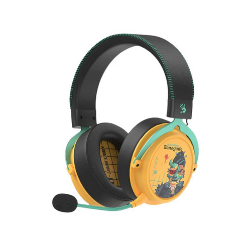 Casti cu microfon A4Tech MR595 Renegade Midnight, Bluetooth/USB Wireless/USB, Yellow