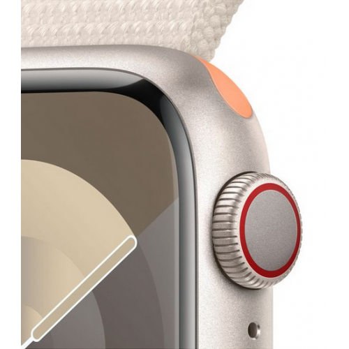 Smartwatch Apple Watch Series 9 Aluminium, 1.69inch, Curea Nailon, Starlight-Starlight Loop