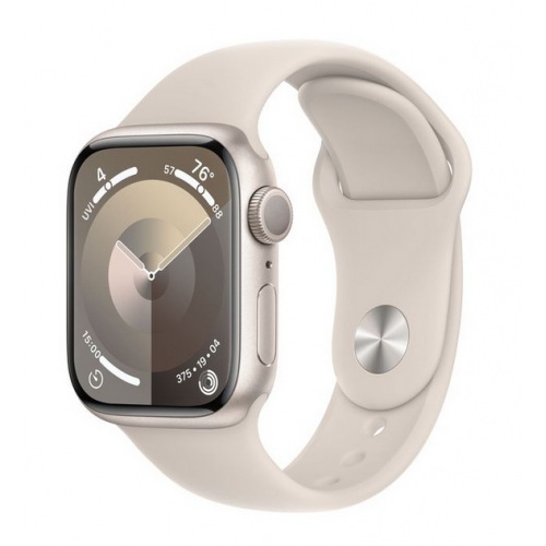 Smartwatch Apple Watch Series 9 Aluminium, 1.9inch, Curea Silicon S/M, Starlight-Starlight