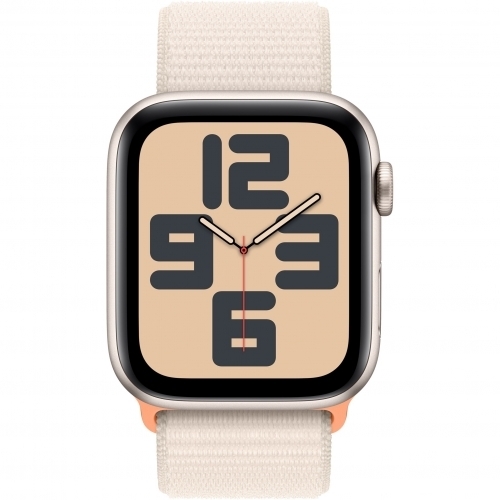 Smartwatch Apple Watch SE 2 (2023) Aluminium, 1.78inch, Curea Nylon M/L, Starlight Sport Loop
