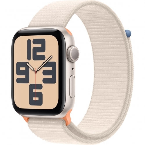 Smartwatch Apple Watch SE 2 (2023) Aluminium, 1.78inch, Curea Nylon M/L, Starlight Sport Loop