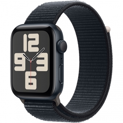 Smartwatch Apple Watch SE 2 (2023) Aluminium, 1.78inch, Curea Nylon M/L, Midnight Sport Loop