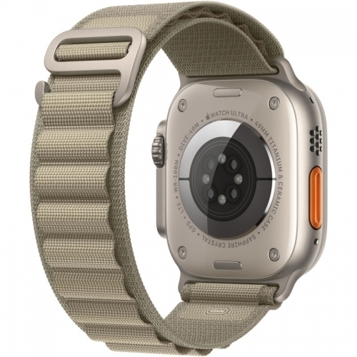 Smartwatch Apple Watch Ultra 2 Titanium, 1.92inch, 4G, Curea Nailon Medium, Beige-Olive Alpine Loop