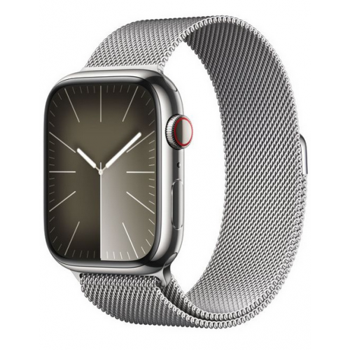 Smartwatch Apple Watch Series 9 Stainless Steel, 1.9inch, 4G, Curea Metal, Silver-Milanese Loop