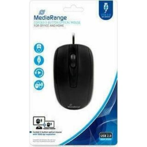 Mouse Optic MediaRange MROS211, USB, Black