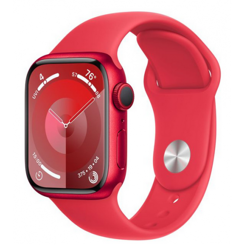 Smartwatch Apple Watch Series 9 Aluminium, 1.69inch, Curea Silicon M/L, Red-Red
