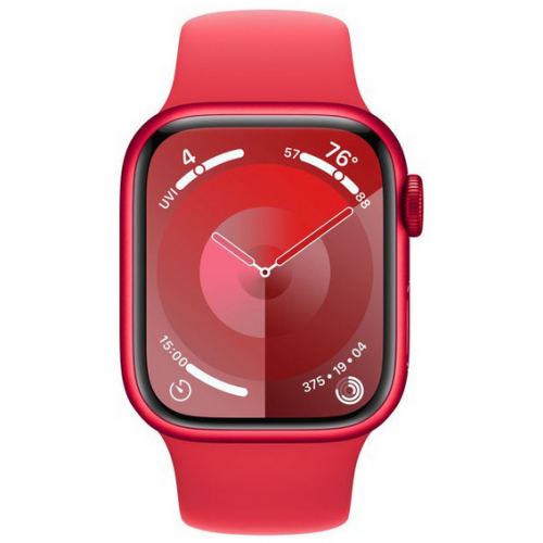 Smartwatch Apple Watch Series 9 Aluminium, 1.9inch, Curea Silicon S/M, Red-Red