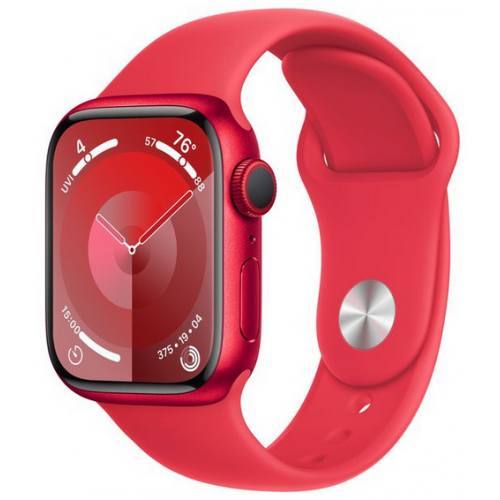 Smartwatch Apple Watch Series 9 Aluminium, 1.9inch, 4G, Curea Silicon M/L, Red-Red
