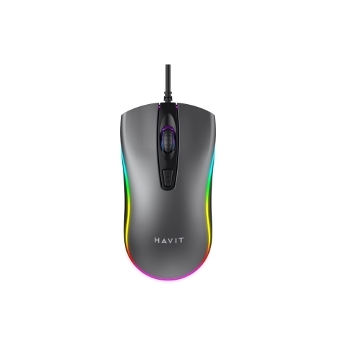 Mouse Optic Havit MS72, RGB LED, USB, Grey