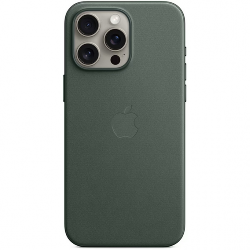 Protectie pentru spate Apple FineWoven cu MagSafe pentru iPhone 15 Pro Max, Evergreen