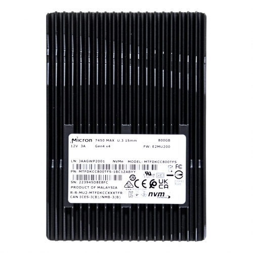 SSD Server Micron 7450 MAX, 800GB, PCIe Express 4.0 x4, U.3