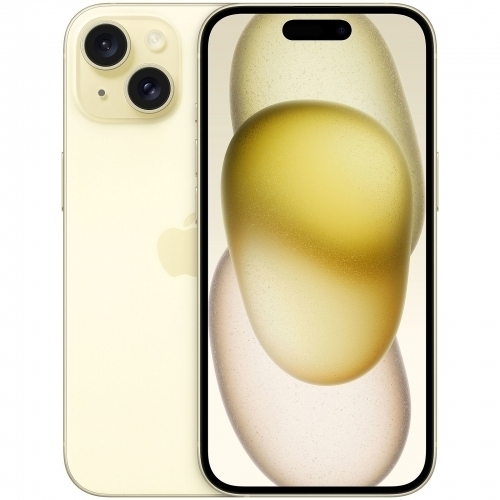 Telefon mobil Apple iPhone 15, Dual SIM Hybrid, 256GB, 6GB RAM, 5G, Yellow