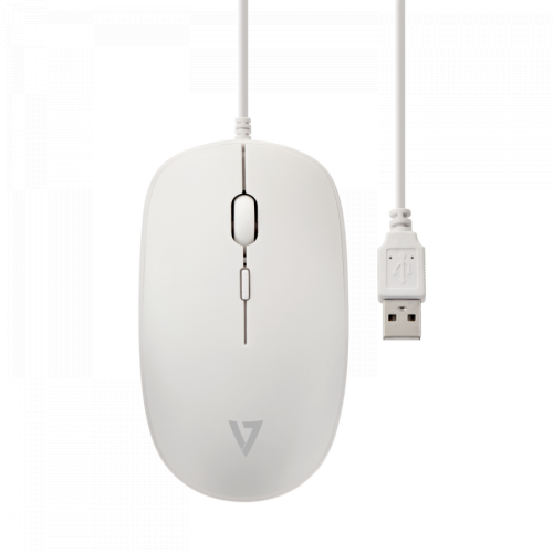 Mouse Optic V7 MU200GS-WHT, USB, White