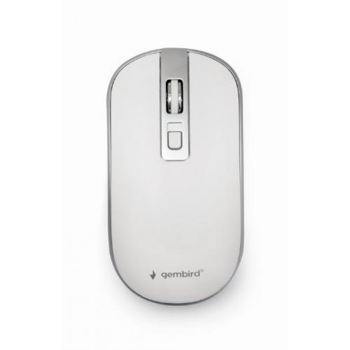 Mouse Optic Gembird MUSW-4B-06-WS, USB Wireless, White-Silver
