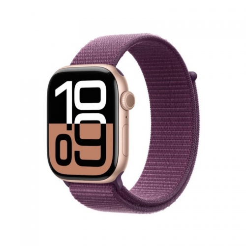 SmartWatch Apple Watch S10 Aluminium, 1.96inch, 4G, Curea Nylon, Plum Sport Loop