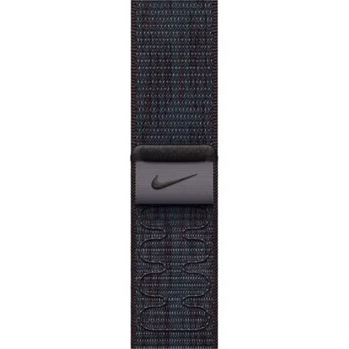 Curea SmartWatch Apple MYJD3ZM/A, 46mm, Sport Loop Black/Blue Nike/S-M