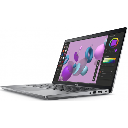 Laptop Dell Precision 3480, Intel Core i7-1370P, 14inch, RAM 32GB, SSD 512GB, nVidia RTX A500 4GB, Windows 11 Pro, Titan Grey