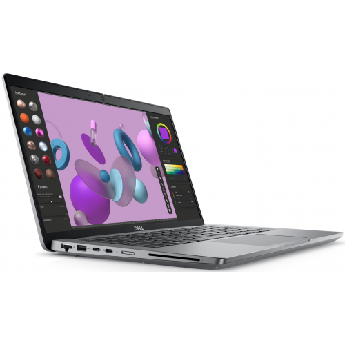 Laptop Dell Precision 3480, Intel Core i7-1370P, 14inch, RAM 32GB, SSD 512GB, nVidia RTX A500 4GB, Windows 11 Pro, Titan Grey