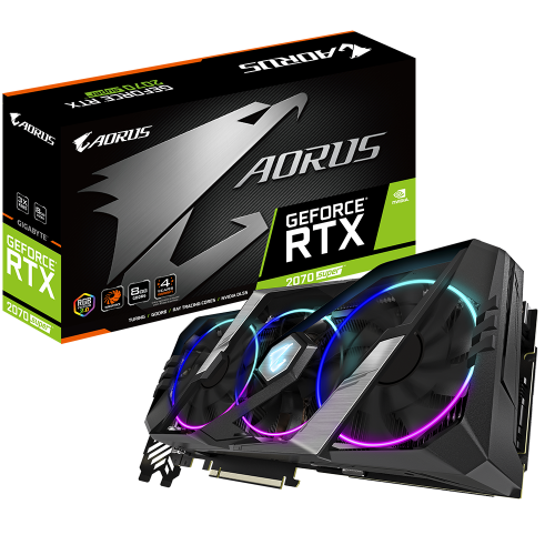 Placa video Gigabyte AORUS nVidia GeForce RTX 2070 SUPER 8GB, GDDR6, 256bit