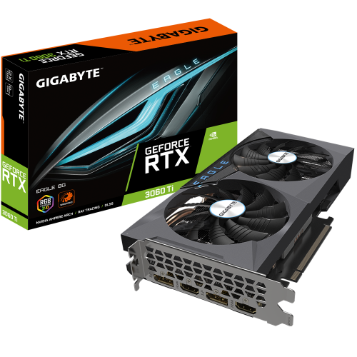 Placa video Gigabyte nVidia GeForce RTX 3060 Ti EAGLE LHR 8GB, GDDR6, 256bit