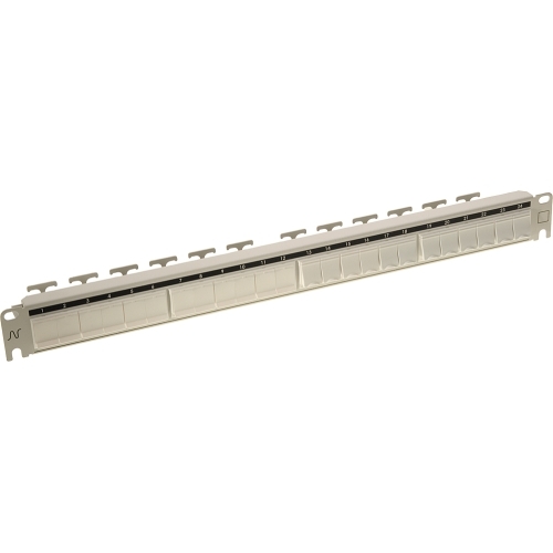 Patch Panel Nexans N521.661, 19inch, 24 Porturi, Keystone, White