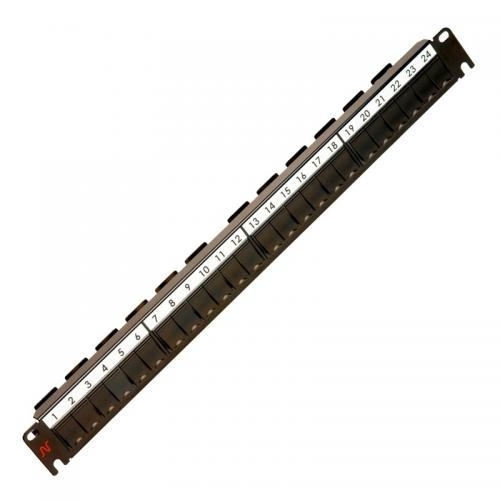 Patch Panel Nexans N521.661BK, 19inch, 24 Porturi, Keystone, Black