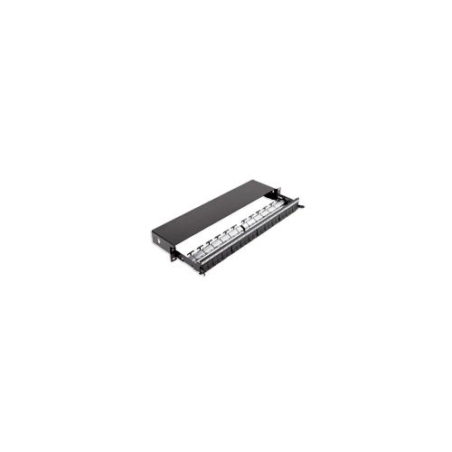 Patch Panel Nexans N521.663BK, 19inch, 24 porturi, Cat7a, Keystone, Black