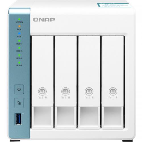 NAS QNAP 431K 4-Bay, CPU Annapurna Labs Alpine AL-214 1.7GHz Quad Core, 1GB, 2.5/3.5 SATA 6Gbps HDD (neincluse), 2 GigaLan LAN 3xUSB3.0xUSB2.0, tower, adaptor alimentare, garantie 2 ani