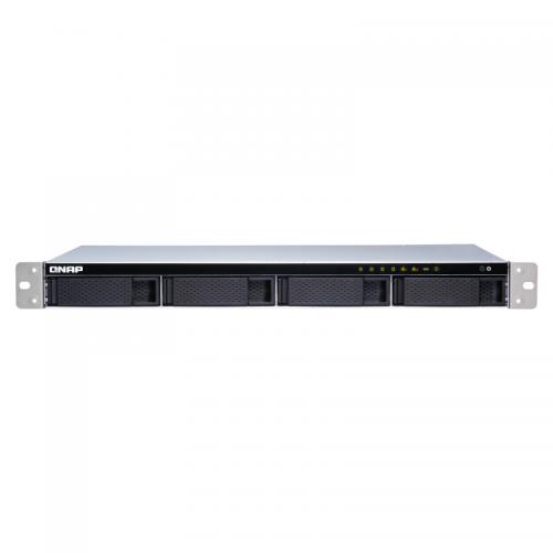 NAS QNAP 431XEU 4-Bay, CPU Annapurna Labs Alpine AL-314 1.7GHz Quad Core, 2GB DDR3 SODIMM (max. 8GB), 2.5/3.5 SATA 6Gbps HDD (neincluse), 1x10GbE SFP+ 2xGbE LAN 4xUSB3.0, 1U (kit rackmount separat), PSU unica fara upgrade RP, garantie 3 ani