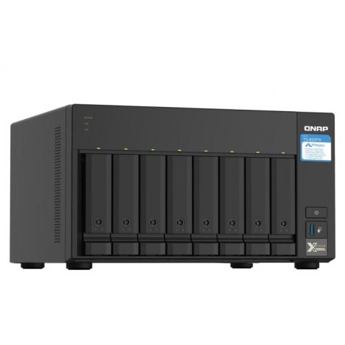 NAS QNAP 832PX 8-Bay, CPU Annapurna Labs Alpine AL324 1.7GHz Quad Core , RAM 4GB DDR4 SODIMM (Max. 16GB), 2.5