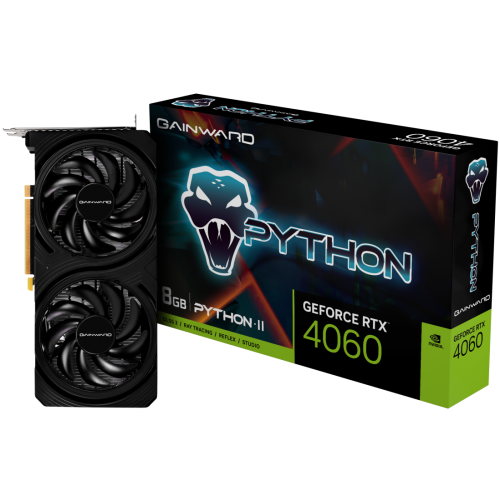 Placa video Gainward nVidia GeForce RTX 4060 Python II 8GB, GDDR6, 128bit