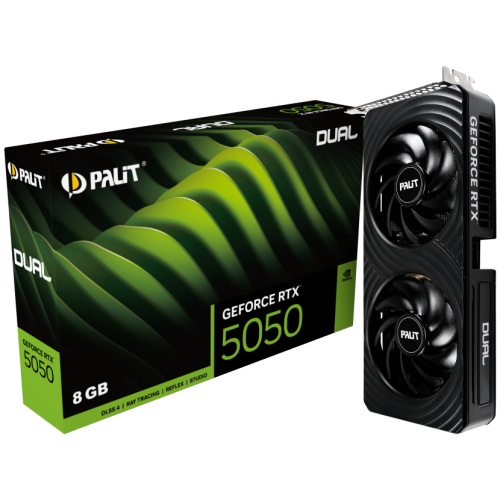 Placa video Palit nVidia GeForce RTX 5050 DUAL 8GB, GDDR6, 128 bit