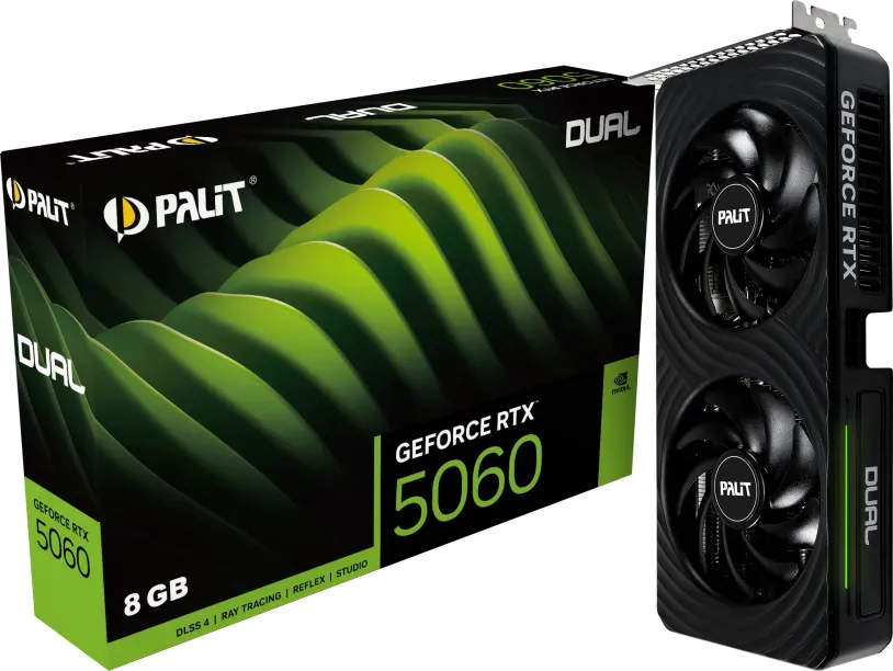 Placa video Palit nVidia GeForce RTX 5060 DUAL 8GB, GDDR7, 128 bit