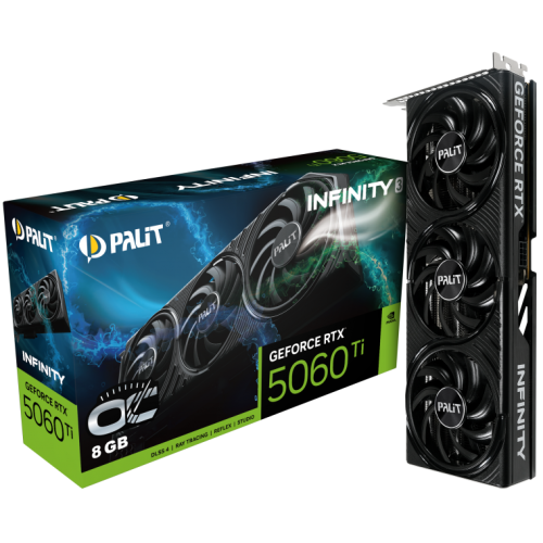 Placa video Palit nVidia GeForce RTX 5060 Ti Infinity 3 OC 8GB, GDDR7, 128 bit