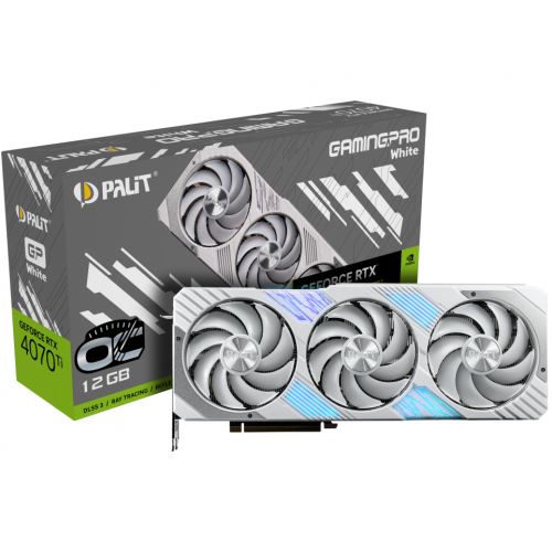 Placa video Palit nVidia GeForce RTX 4070 Ti GamingPro White OC 12GB, GDDR6X, 192bit