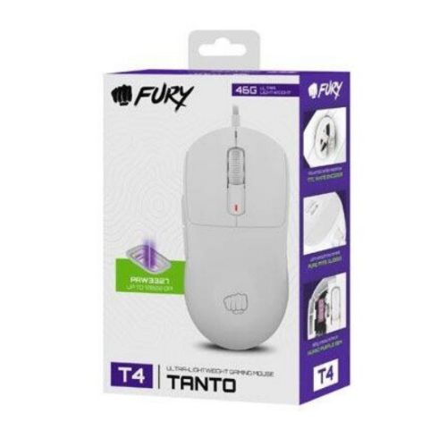 Mouse Optic Natec by Genesis Fury Tanto T4, RGB LED, USB-A, Chalck White