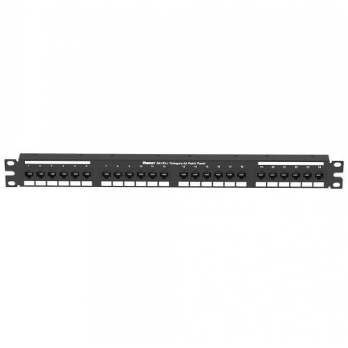 Patch Panel PANDUIT NK6XPPG24Y, 19/23inch, 1U, 24 porturi, Cat6a, Keystone, Black
