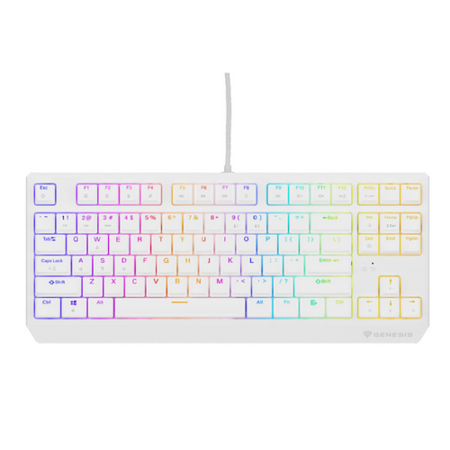 Tastatura Genesis Thor 230 TKL B, RGB LED, USB, White