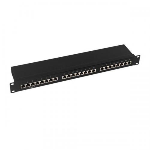 Patch Panel Logilink NP0055, 19inch, 1U, 24 porturi, Cat6, STP, Black
