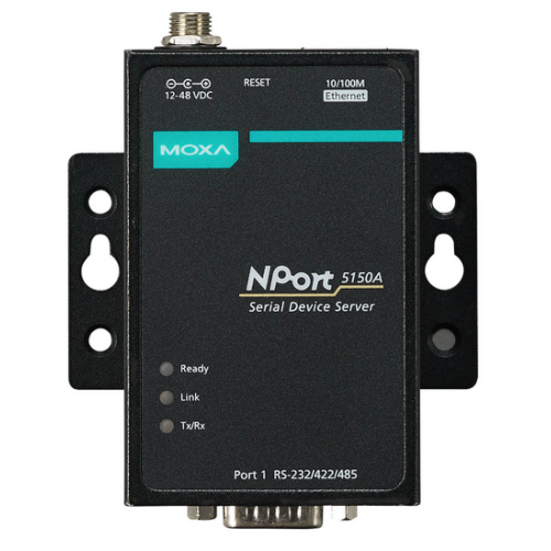 Convertor Media Moxa NPORT 5150A/EU 100 Mbps, RS232/422/485 - RJ45