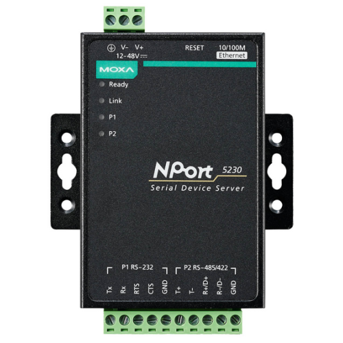 Convertor Media Moxa NPORT 5230 100 Mbps, RS232/422/485 - RJ45