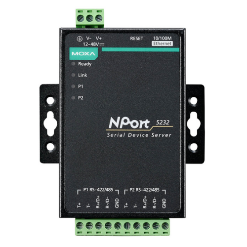 Convertor Media Moxa NPORT 5232 100 Mbps, RS422/485 - RJ45